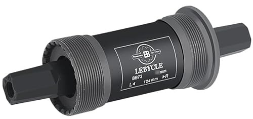 LUOKEKE Tretlager Mountainbike-Innenlager mit quadratischem Loch, 73 mm, 113/122,5/124,5/126 mm, wasserdicht, versiegelte Lager, Kohlenstoffstahl, Radfahren Innenlager