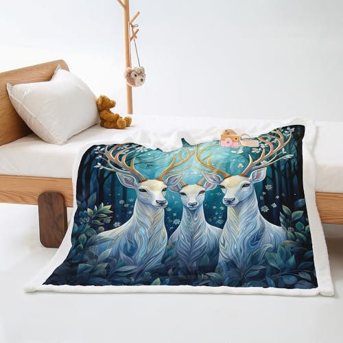 Kuscheldecke Tierblatt Grün Decke Flanell Lammwolle Kuscheldecke Flauschig Fleecedecke Weich Decken Waschbar Felldecke Pflegeleicht Blanket Langlebig Sofadecke Flauschige 80x150cm