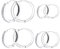 WHFDC Women's 4pcs Hoop Earrings, Silver Copper Cubic Zirconia, 6/8/10/12mm, Huggie, Lever/Push Back, Polished, Earring