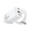 Cargador USB C de 65 W con Cable de Carga rápida para MacBook Pro/Air, Cable de Carga Tipo C de 1,5 m, Adaptador de Corriente USB C para iPhone 16, 15 y 14, iPad Pro y Galaxy S24, Blanco
