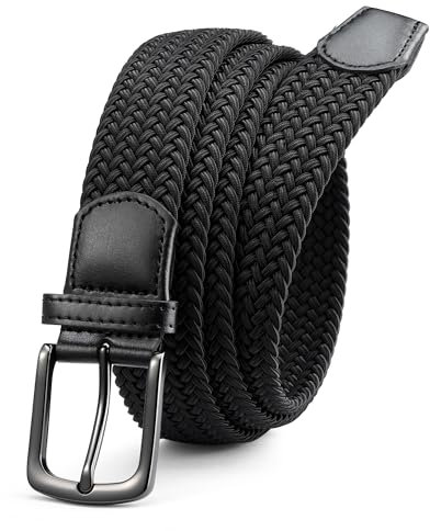 CHAOREN Elastischer Gürtel Herren, Flechtgürtel Gürtel Ohne Löcher, Robuste Bauweise und Gut Bewegen Kann 35mm