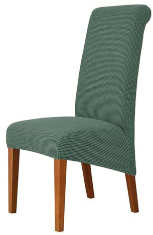 EBETA Stuhlbezug Groß Stuhlhussen Stretchhussen, XL Stuhlabdeckungen Stretch Stuhlbezüge Hussen für große Esszimmerstühle Waschbar (Hellgrün, 6 Stück)