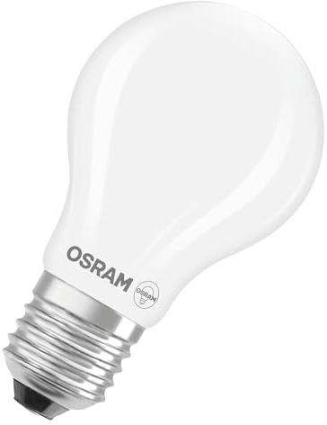 OSRAM Lampadina LED Classic A75 Filament, 5W, E27, satinata, 1055lm, antiriflesso, forma a lampadina, ufficio, camera da letto, sala da pranzo, soggiorno