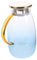 HOMOBABE 1 Pieza Jarra de Vidrio Azul Gradiente Tapa Inoxidable para Bebidas Frías y Calientes de Limpiar y Gran Capacidad