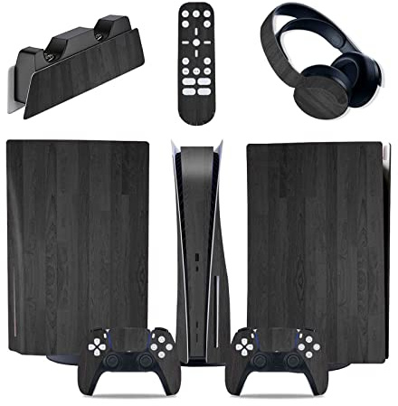 Schützend 74830 Für PS5 Konsole Disc Edition & Digital Aufkleber Vinyl Decal Cover Für Ps5 Controller & Ladestation & Headset & Media Remote Blasenfrei Rückstandsfrei(Digital Edition)