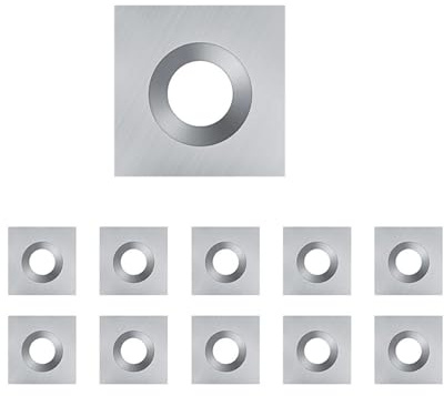 10pcs Milling Cutter 4-Flute Spoilboard Surfacing Router Bits 8 12mm Shank Wood Planer Bit Insert Carbide Slab Flattening Bit(10pcs 12x12x2.2)