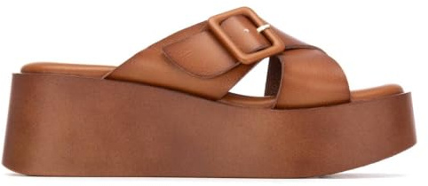 REFRESH - Sandalen Damen Kamel - Bequeme und vielseitige Schuhe - Casual Mode - Modell 17512103 (Größe 39)