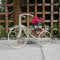 Best Value Here Tricycle Planter Shabby Chic Metal Plant Stand Baskets Cream Bicyle Garden Bike Flower Pot GIFT