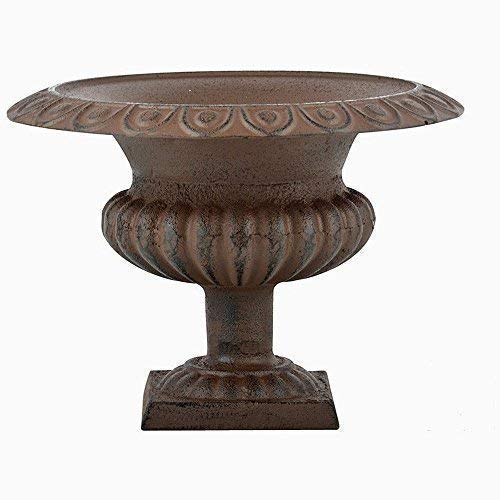 linoows Kratervase, Garten-Amphore, Französische Vase im Antik Stil, Gusseisen 26 cm