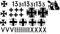 RC Panzer 1/16 Decals Aufkleber Tiger Panter Modellbau Thank 1:16 (56/3) (schwarz matt)