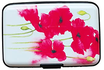 ZZLife - Custodia per carte di credito con blocco RFID, con 6 scomparti, in alluminio, portatile, per uomini e donne