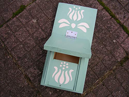 Vogelhaus aus Restholz für Höhlenbrüter, grün