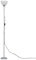MiniSun | Modern Silver Uplighter Floor Lamp with a White Shade | Floor Lamps & Torchieres, Home Décor & Improvement Essential | Includes 6W LED Bulb [3000K Warm White]
