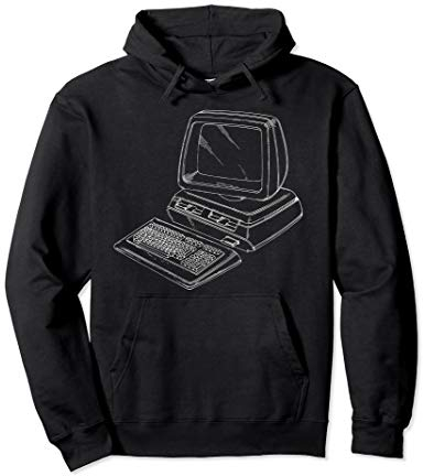 Vintage Gaming Diagram - Video Gamer Old PC Retro Chart Gift Pullover Hoodie