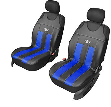 Sitzbezüge GT Kunstleder Universal mehrere Farben modernes Design geeignet für Dacia Duster vordere Sitze GT BLAU