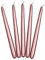10 Stück Metallische Spitzkerzen in Roségold 24cm Dekorationen