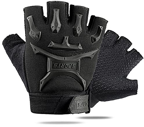 Fahrradhandschuhe für Kinder, Jungen, Mädchen, für 8 – 12 Jahre, halber Finger, Fahrradhandschuhe, MTB, Straße, Handschuhe, Sport, Fahrradhandschuhe, rutschfest, für Fahrrad, Rollschuhlaufen, Wandern,