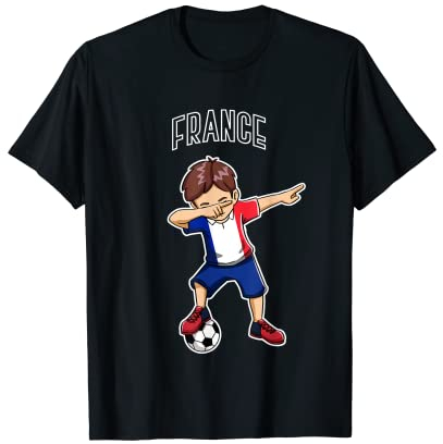 Dabbing Fußball Jungen mit Frankreich Trikot Kinder Frankreich T-Shirt