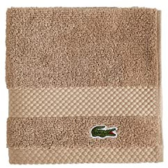Lacoste Heritage Supima Gant de toilette en coton, sable, 33 x 33 cm