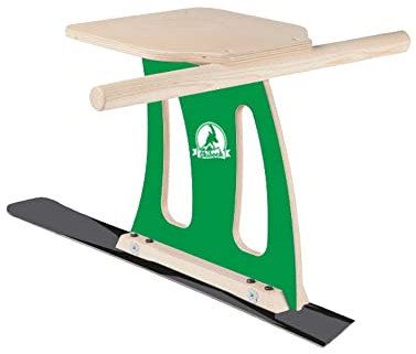 SkiBock XL Skirodel Bausatz Schlitten Ski Schnee Rodel Winter Bastelset grün