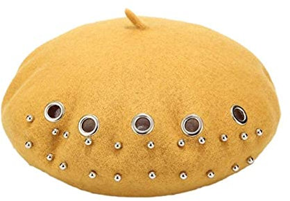 WXJLYZRCXK Hüte Damen Barett Hut Painter Classic Retro Barett Herbst Künstler Damen Accessoires Hut/Lemon Tree/M