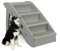 LZQ Escalera para perros y gatos, plegable, de plástico PP, 50 cm de alto, con peldaños antideslizantes, para perros y gatos, para escalar y arañar, gris