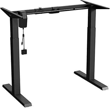 Ergo Office ER-403B Sitz-Steh-Schreibtisch Tischgestell Elektrisch Höhenverstellbarer Schreibtisch max. Höhe 123 cm Touchpanel Bürotisch bis 70kg ohne Tischplatte (Schwarz)