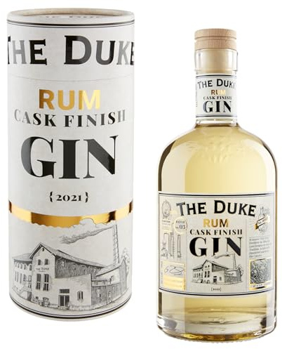 THE DUKE - Rum Cask Finish Gin - Bio Gin mit Ananas, Kokos & Rumfassnoten - Süß, holzig & fruchtig - Vegan - Hergestellt in Bayern - 42% vol. Alkohol - 70 cl
