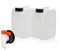 Octopus 2X 5L Kanister leer mit Zapfhahn 51mm Gewinde, Wasserbehälter, HDPE, UN Zulassung, lebensmittelecht