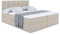 ALTDECOR Boxspringbett mit Matratze und Lattenrost, Boxbett, Topper, Polsterbett mit Bettkasten, Bett mit Stauraum H4-Matratze, Doppelbett, Springboxbett - Marce - 180x200 - Beige