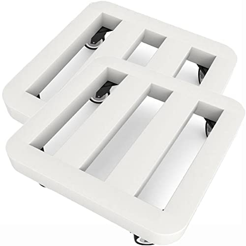 Kunststoff-Pflanzenwagen mit Rollen 40 cm x 50 cm x 9 cm, robuster Pflanzenrollen-Pflanzenständer mit Rädern zum Bewegen schwerer und großer Untersetzer für Blumentöpfe im Innen- und Außenbereich (B