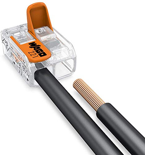 Klemme, 2-Leiter, 4 mm², Verbindungsklemme mit Hebel, 221-412 (100 Stück), Transparent Rolloden motor elektrisch