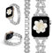 Miimall Bracelet pour Apple Watch 42mm (Series 10) 41mm 40mm 38mm Femme, Bracelet de Remplacement à Longueur Réglable en Zinc Incrusté de Diamants pour iWatch Series 10 9 8 7 6 SE 5 4 3 2 1 (Argenté)