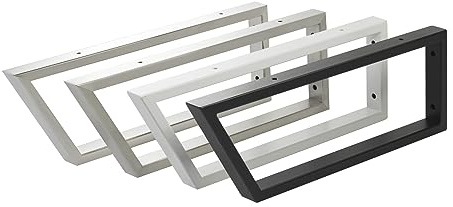 SOTECH Waschtischkonsole TWK500 mm Vorderseite 60° schräg schwarz matt | Design-Waschtischhalterung, stabile Wandkonsole, Konsolenträger für Aufsatz-Waschschale, Handtuchreling