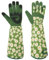 Ainiv Long Gardening Gloves for Women - Green Thorn Proof, Protective, Lightweight Garden Gloves for Yard and Outdoor Work (Large)