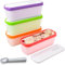Ice Cream Containers - 1.5 Quart (Set of 4) - Reusable Freezer Storage for Homemade Ice Cream Tub for Sorbet, Frozen Yogurt - Flexible Silicone Lids, Scoop, Stackable