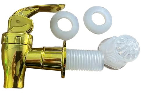 Folpus Water Pitcher Faucet Beverage Dispenser Tap Juice Dispenser Tap for Refrigerator, gold