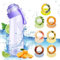 Air Water Bottle BPA Free,650ML Fruit Scent Water Bottle with 5 Flavour Pod, Leak Proof Sports Water Cup with Straw (PURPLE)