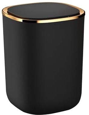 Kamanan Poubelle Automatique,12L Poubelle Salle de Bain,Poubelles avec Capteurs,Poubelle Cuisine Automatique,Poubelle Intelligente,Salles de Bains,Bureaux et Toilettes(Noir,Piles Non Incluses) (Noir)
