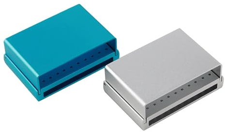 Zahnbohrerhalter aus Aluminiumlegierung, 58 Löcher, Autoklav-Desinfektion, Zahnbohrer-Organizer, einfach zu bedienen, für Bohrer-Zahnbohrer-Blockhalter, autoklavierbar, 58 Löcher, Desinfektionsbox für