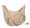Micmores Crossbody Bag Damen Umhängetasche, Cord Tasche Casual Schultertasche Moon Bag Halbmond Tasche mit Verstellbarer Schultergurt, Stylische Handtasche für Arbeit, Reisen, Alltag(Khaki)