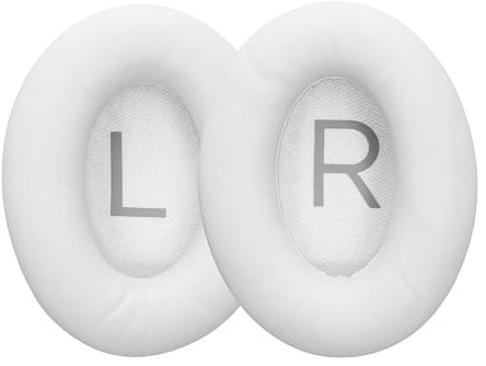 kwmobile Ear Pads Compatible with Bose QuietComfort 45 / QC45 / SC Earpads - 2x Replacement for Headphones - White