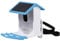 dobar® Vogel-Futterhaus Eazy mit Solarpanel und WiFi-Kamera für die Vogelbeobachtung - Vogelhaus inklusive Kamera und App - Blau