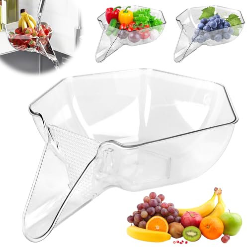Scolapiatti multifunzione 2024 nuovo cestino di scarico da cucina con imbuto, scolapasta da cucina, filtro di scarico trasparente lavello da cucina per lavare frutta, verdura insalata cibo pasta