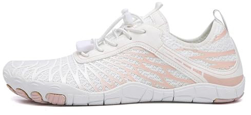 Generisch Chaussures de mise à la terre pour femme, chaussures de randonnée, chaussures pieds nus pour homme et femme, Blanc., 37 EU