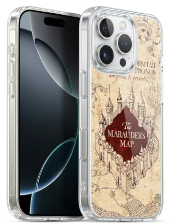 Head Case Designs Offizielle Harry Potter The Marauder's Map Prisoner of Azkaban II Gelhülle [Militärischer Schutzgrad] Kompatibel Mit Apple iPhone 16 Pro Und Kompatibel Mit MagSafe