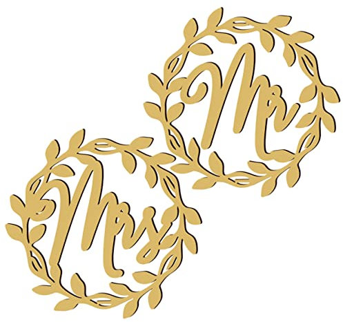 Cabilock Cartello Per Wedding Planner Signor Signora Sedia in Legno Cartelli Per Decorazioni Nuziali