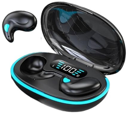 Auriculares B-luetooth De Conducción Ósea, Auriculares Internos Inalámbricos Con Reducción De Ruido Con Micrófono Y Caja De Carga Para Teléfonos Inteligentes, Tabletas, Portátiles, Auriculares Para
