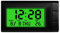 2 in 1 Auto Armaturenbrett Digitaluhr Temperatur Uhr Automobil Kalender Leuchtende Uhr Kleine Automobiluhr Mini Digitaluhr für Auto Armaturenbrett Lüftungsschlitz für Büro Home Desk (Grün)