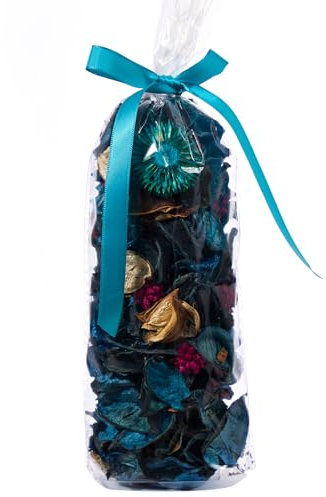 Pretysnow Blue Potpourri Bowl Filler, Ocean Breeze Scented Potpourri Bags Dried Flowers, Vase Filler Decorative, Fragrance Decor for Home Living Room Office, Summer Coastal Beach Decor-4.9oz